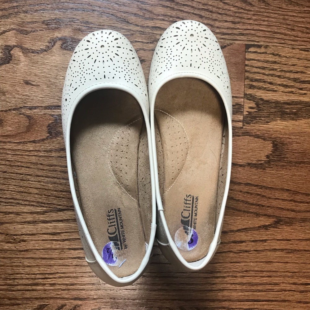 Off white flats